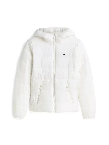 Tommy Jeans Geacă de primăvară-toamnă alb