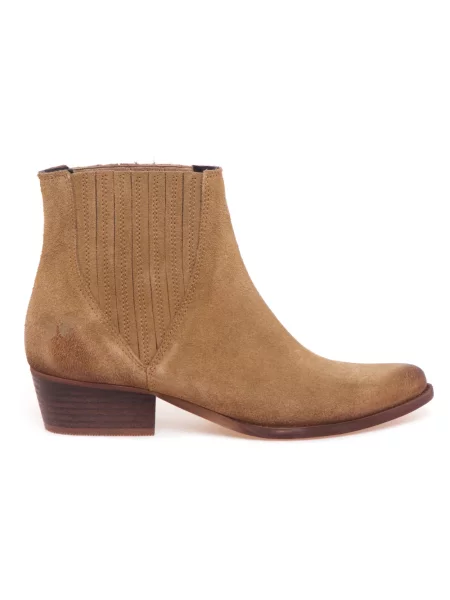 Buty do kostki Felmini skórzane brązowe