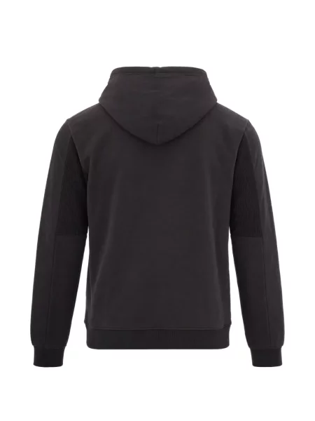 Hanorac cu glugă Ea7 Emporio Armani cu autograf gri