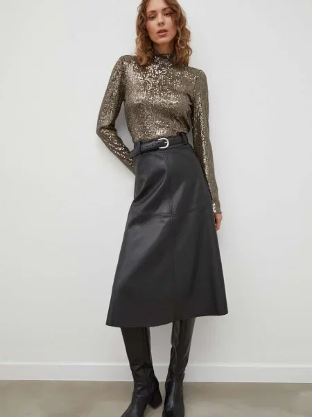 Spódnica midi Bruuns Bazaar czarna