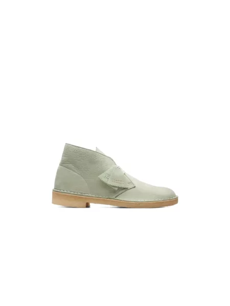 Ghete desert Clarks Originals din piele de căprioară verde