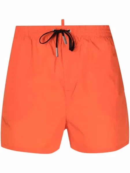 Slip de baie Dsquared2 cu imagine portocaliu