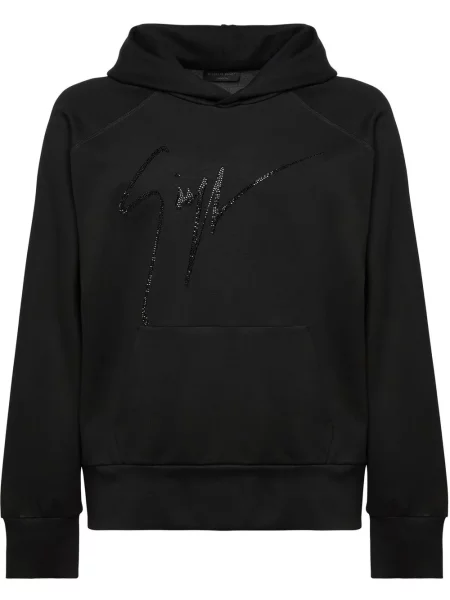 Hanorac cu glugă Giuseppe Zanotti cu autograf negru