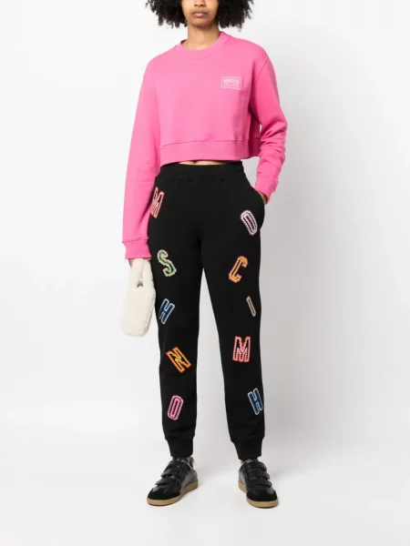 Siuvinėtos bėgimas kelnės Moschino Jeans