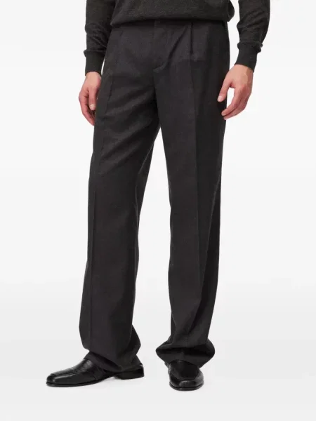 Pantaloni Retori de mătase cu cordon gri