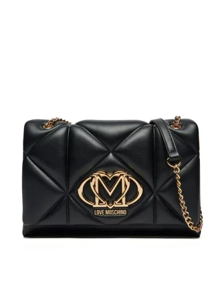 Pisemska torbica Love Moschino črna