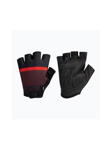 Велосипедні рукавички Rogelli Hero II чорні/червоні/бордо чорні
