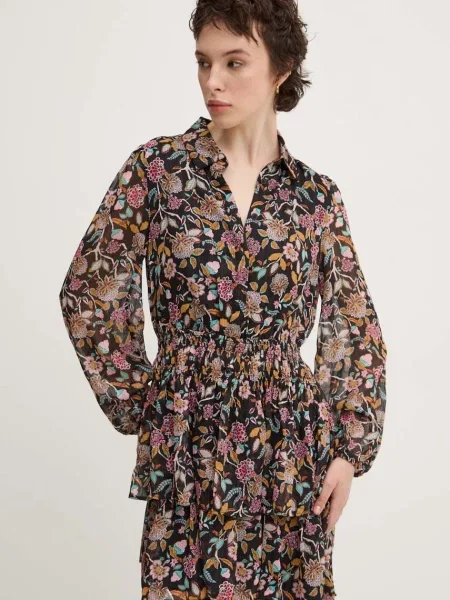 Desigual sukienka SANDALO mini rozkloszowana czarny