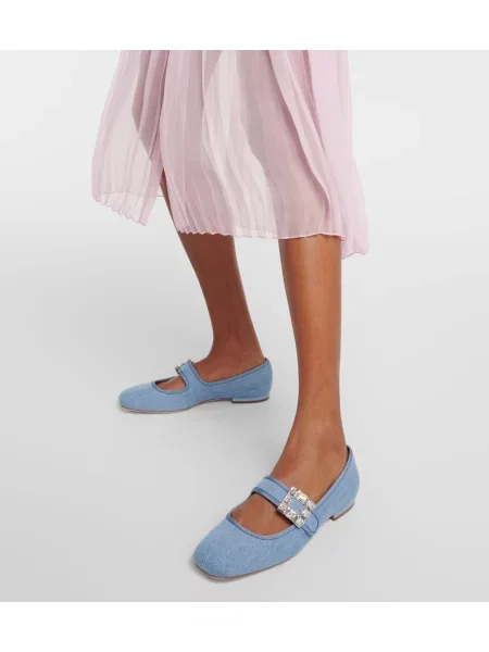 Balerinke Roger Vivier z zaponko modra