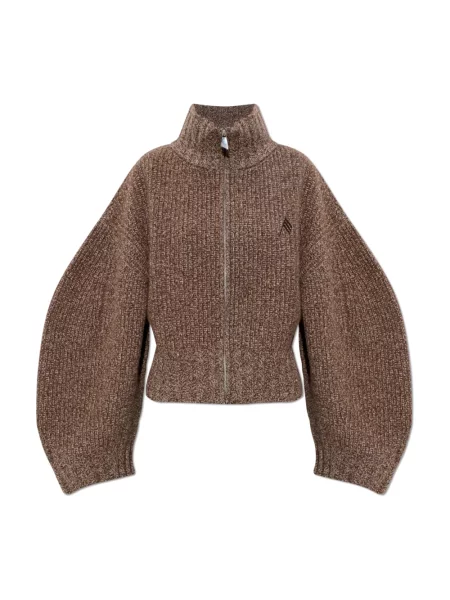 Kardigan The Attico wełniany brązowy
