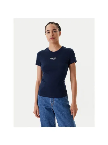 Tommy Jeans Majica ESSENTIAL mornarsko plava / crvena / bijela tamnoplava