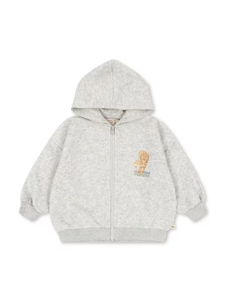 Konges Sløjd кофта на застібці з капюшоном дитяча з бавовною LOU SWEAT ZIP HOOD GOTS