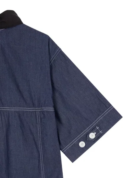 Gulerat rochie din denim Studio Tomboy albastru