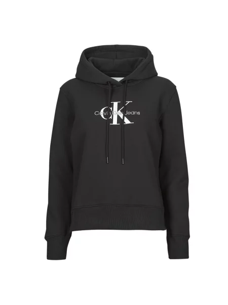Majica s kapuljačom Calvin Klein Jeans crna