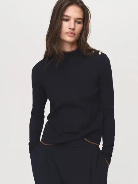 MANGO Pulover LUCCAPK bleumarin maro