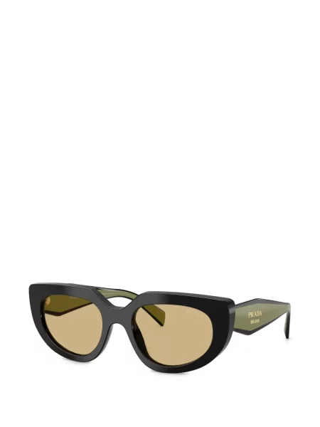 Ochelari de soare ovali Prada Eyewear negru