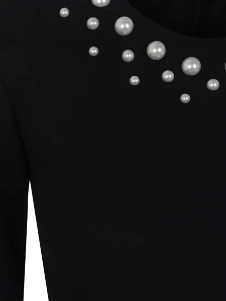 Rochie midi Chiara Boni La Petite Robe cu perle negru