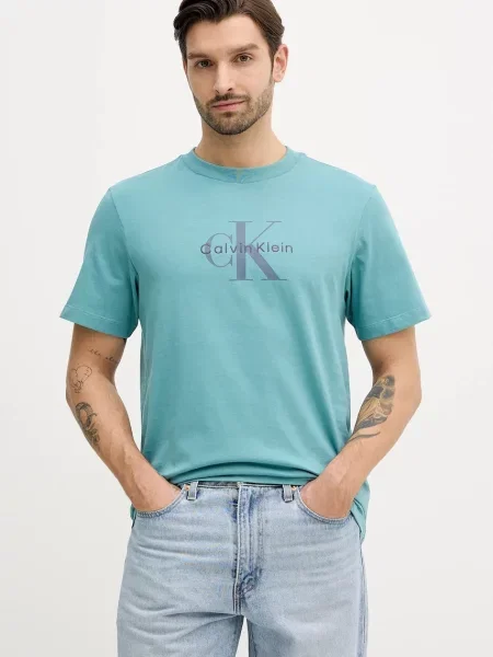Тениска Calvin Klein Jeans синьо