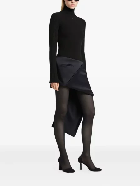 Bluzka Courreges prążkowana czarna