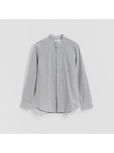 Reserved Košile slim fit se stojáčkem černý