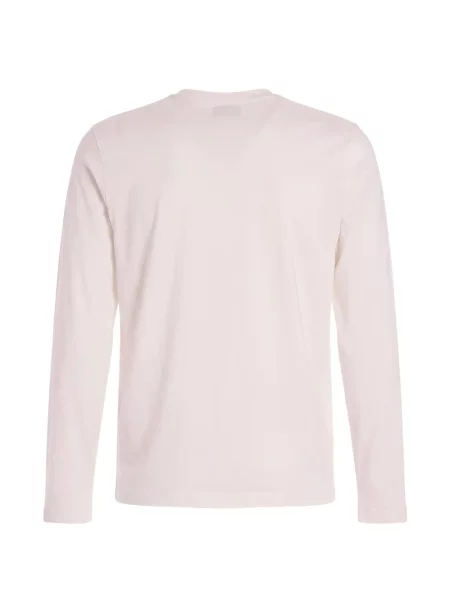 Lung tricou Kiton cu broderie alb