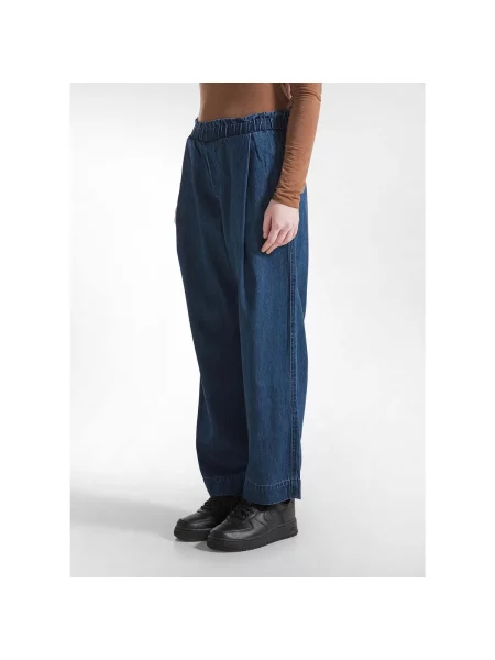 Pantaloni Deha din lyocell albastru