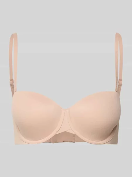 Biustonosz z regulowanymi ramiączkami model ‘PERFECT FIT’ Calvin Klein Underwear beżowy