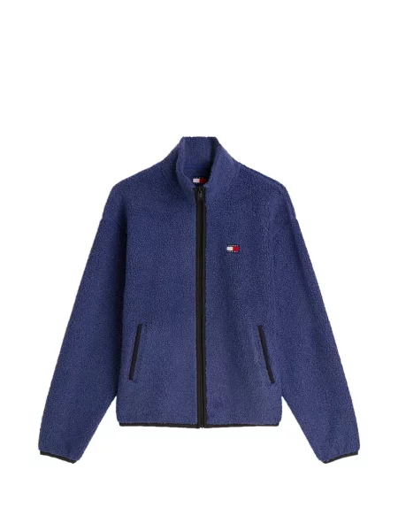 Geacă Tommy Hilfiger din fleece albastru