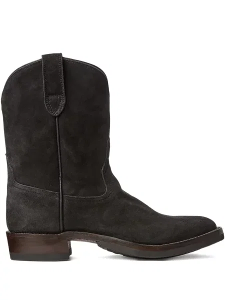 Botine Ralph Lauren Rrl din piele de căprioară negru