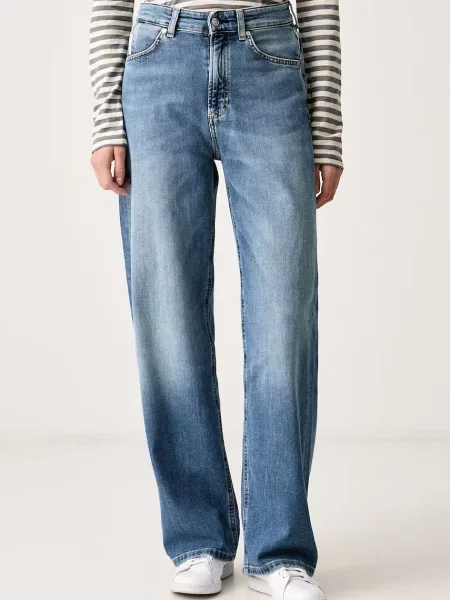 Marc O'Polo blugi wide leg pentru femei albastru