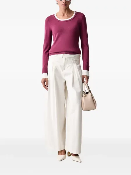 Pulover Liu Jo cu broderie violet
