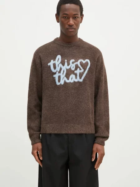 Thisisneverthat sweter Heart Logo Knit Sweater