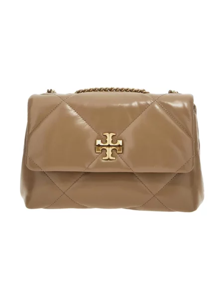 Torebka crossbody Tory Burch skórzana biznesowa beżowa