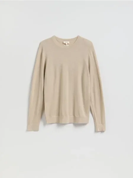Reserved Pulover din lână merinos bej