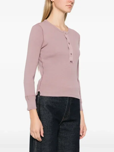 Top Chloé cu guler henley violet