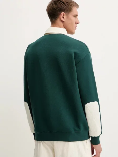 Mikina Emporio Armani s potiskem zelená