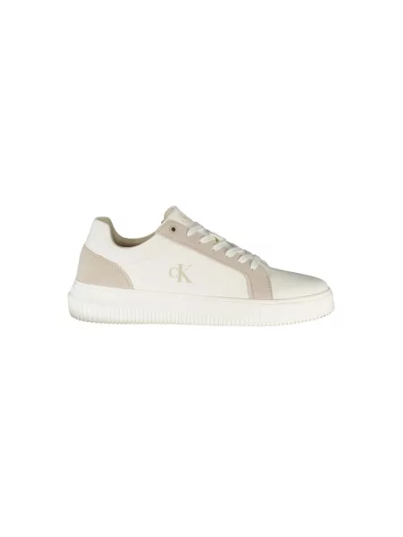 Sneakersy Calvin Klein Jeans chunky płócienne casual białe