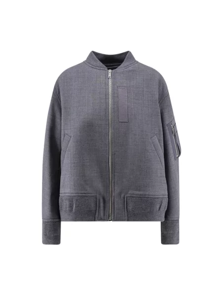 Kurtka bomber Semicouture wełniany szary