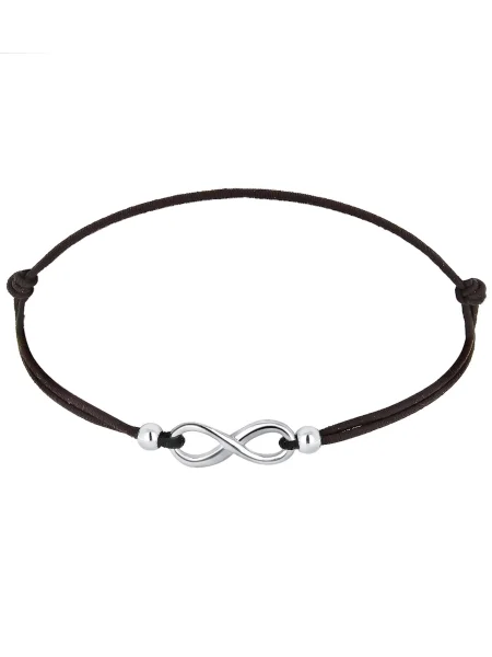 ELLI Zapestnica Infinity / srebrna črna