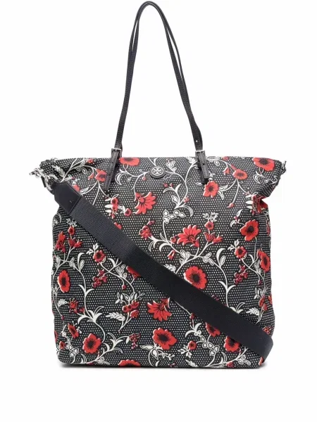 Geantă Tory Burch cu imagine retro albastru