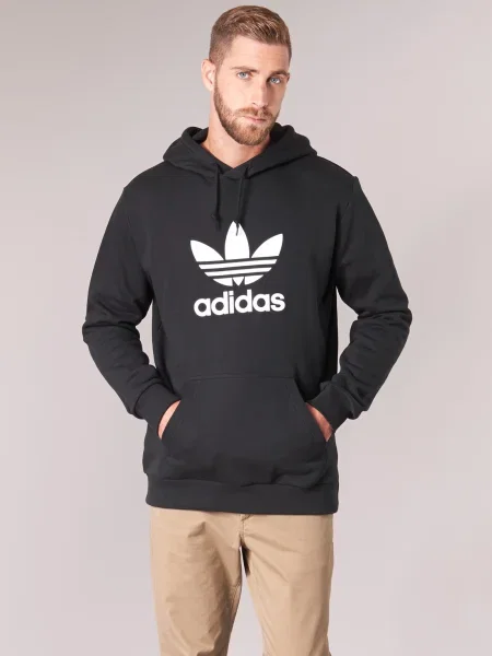 Hanorac cu glugă Adidas negru