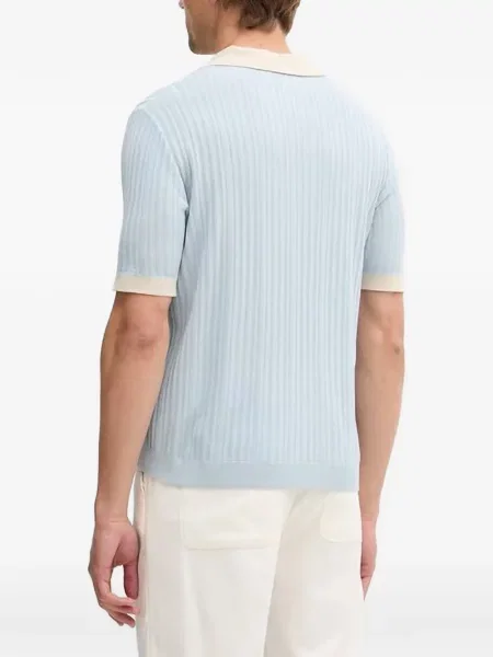 Tricou Benetton tricotate albastru