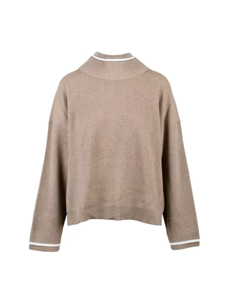 Sweter Brunello Cucinelli wełniany beżowy