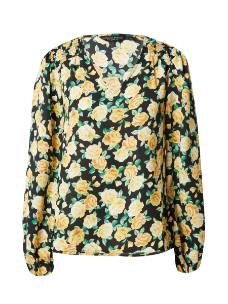 Dorothy Perkins Blúz zöld / világos narancs / fekete fehér