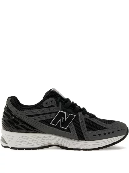 Кожаный плисиран суичър с качулка New Balance черно