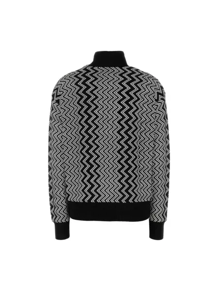 Haftowany sweter Missoni elegancki czarny