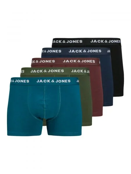 JACK & JONES Boxeri JACTEO bleumarin / verde petrol / roșu burgundy negru