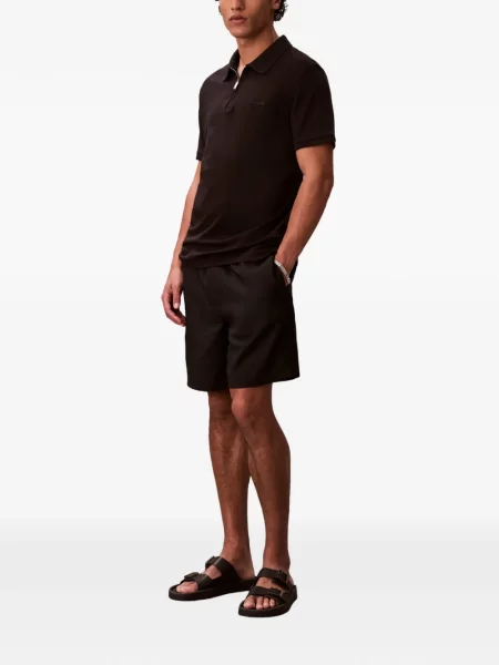 Polo Calvin Klein με αυτόγραφο μαύρο