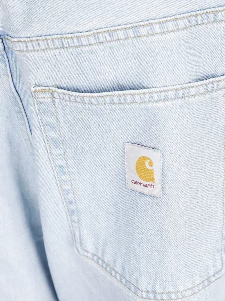 Blugi Carhartt Wip cu strasuri alb
