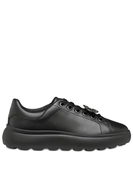 Sneakerși Geox cu platformă negru